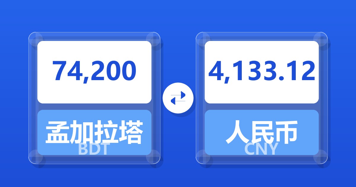 74,200孟加拉塔卡兑人民币