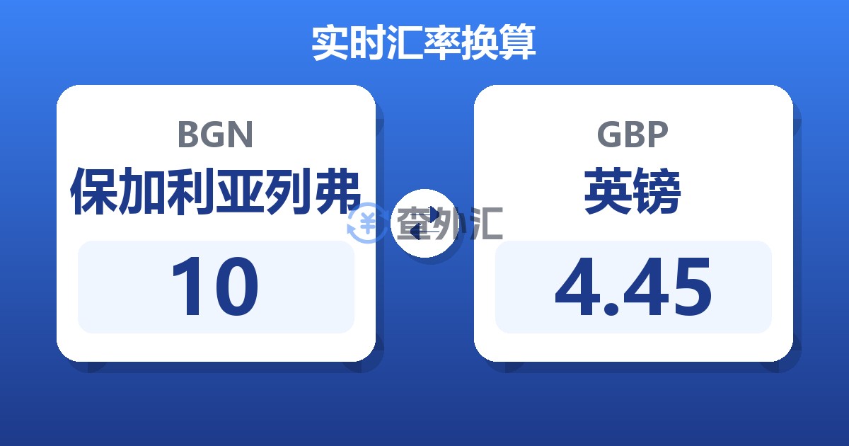 10保加利亚列弗兑英镑