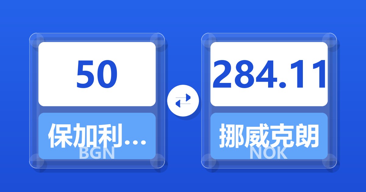 50保加利亚列弗兑挪威克朗