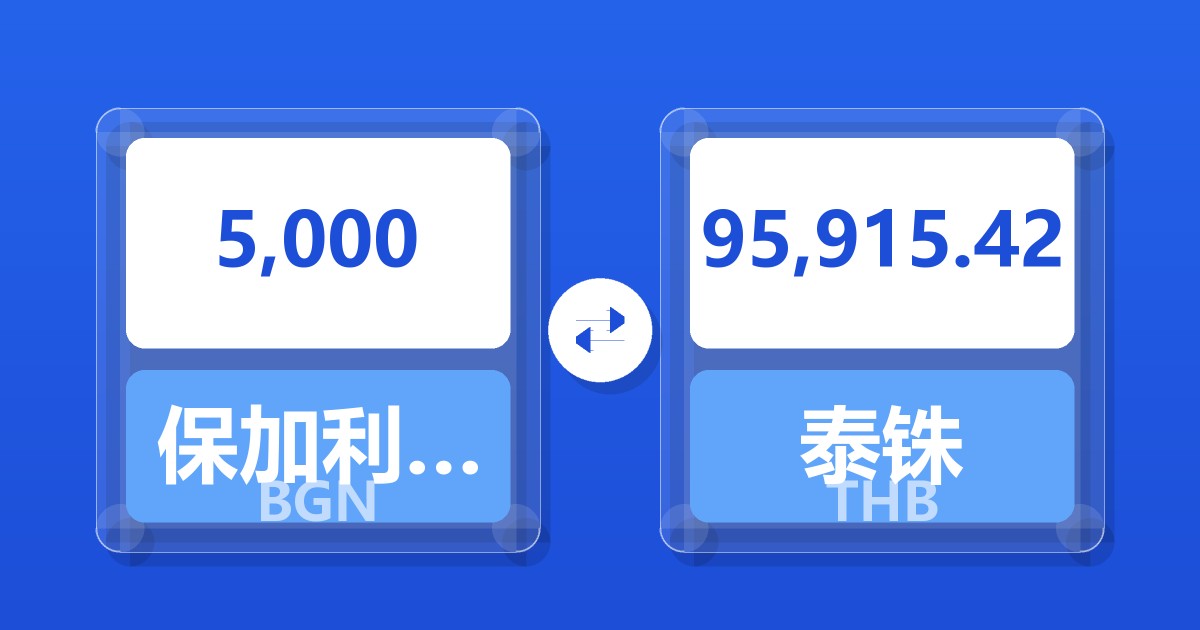5,000保加利亚列弗兑泰铢