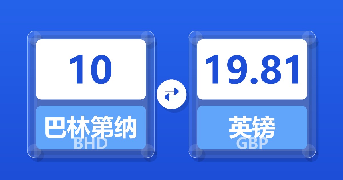 10巴林第纳尔兑英镑