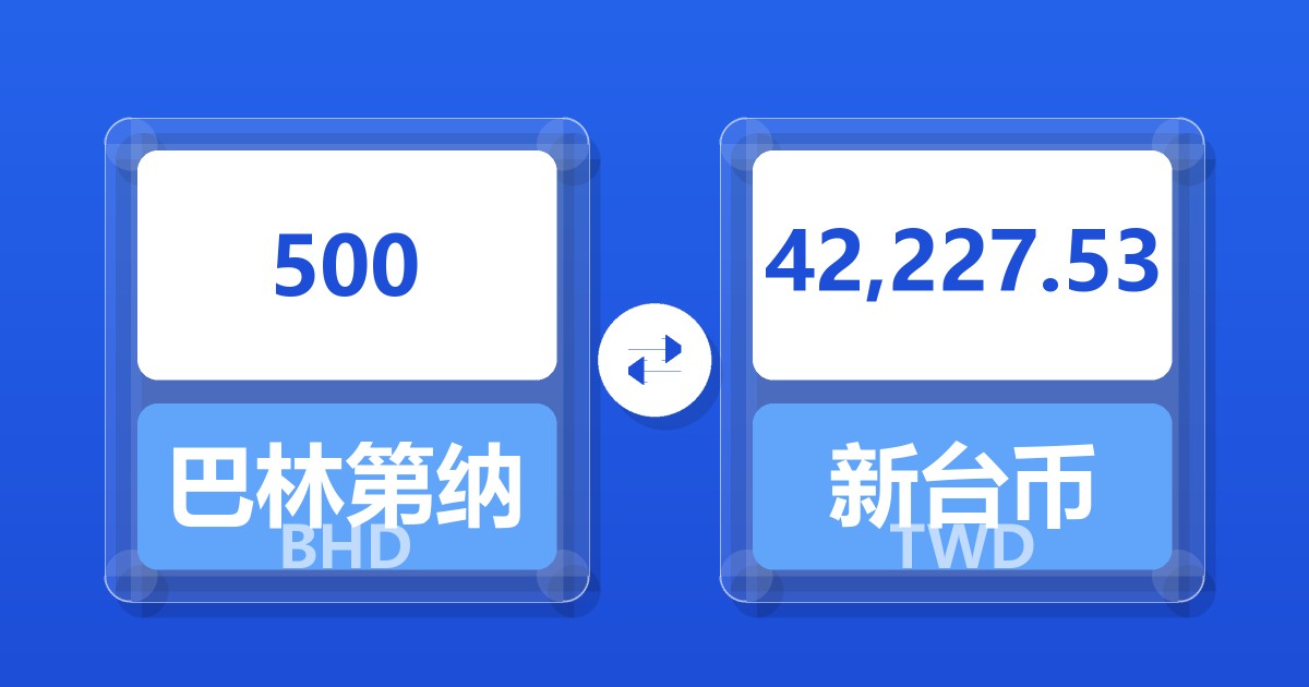 500巴林第纳尔兑新台币