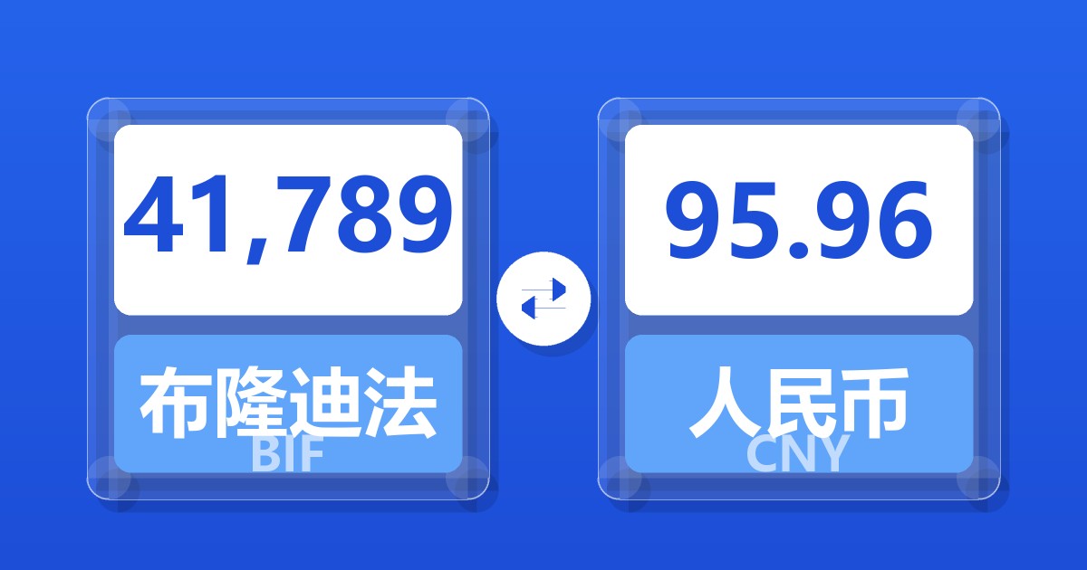 41,789布隆迪法郎兑人民币