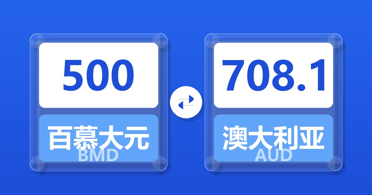 500百慕大元兑澳大利亚元