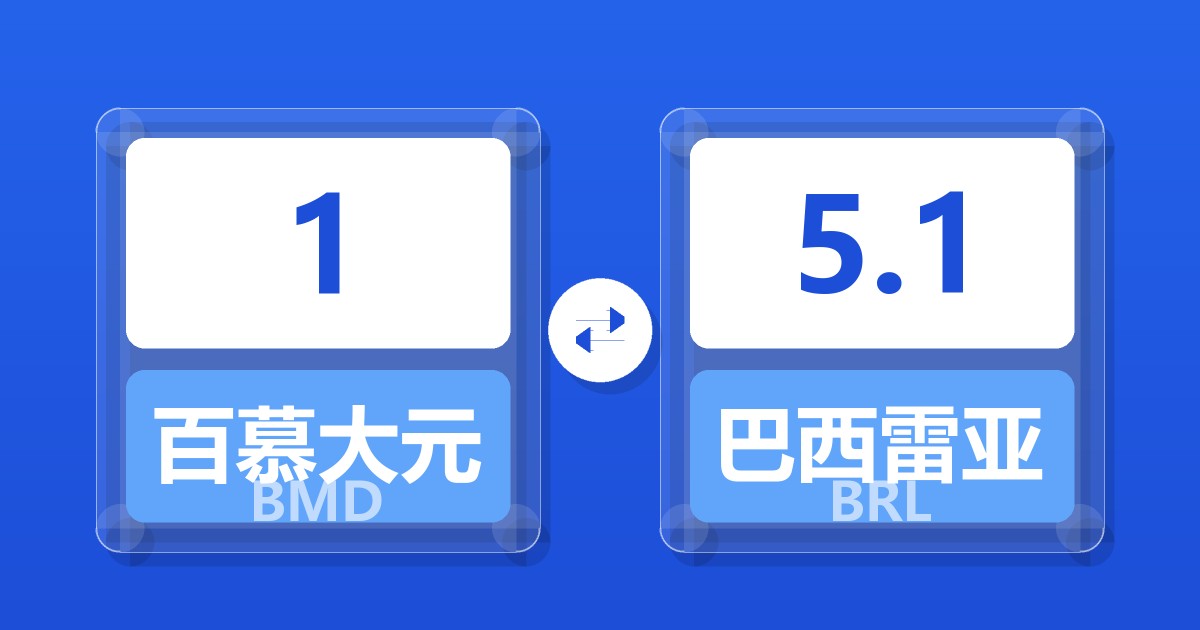 1百慕大元兑巴西雷亚尔