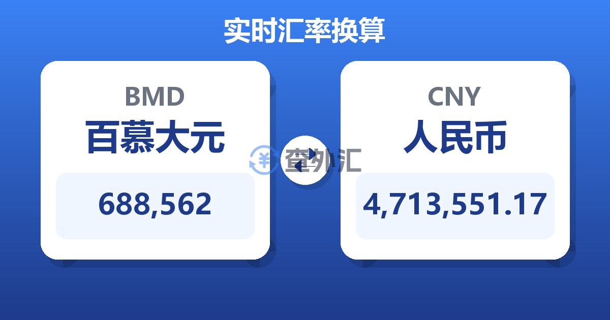 688,562百慕大元兑人民币