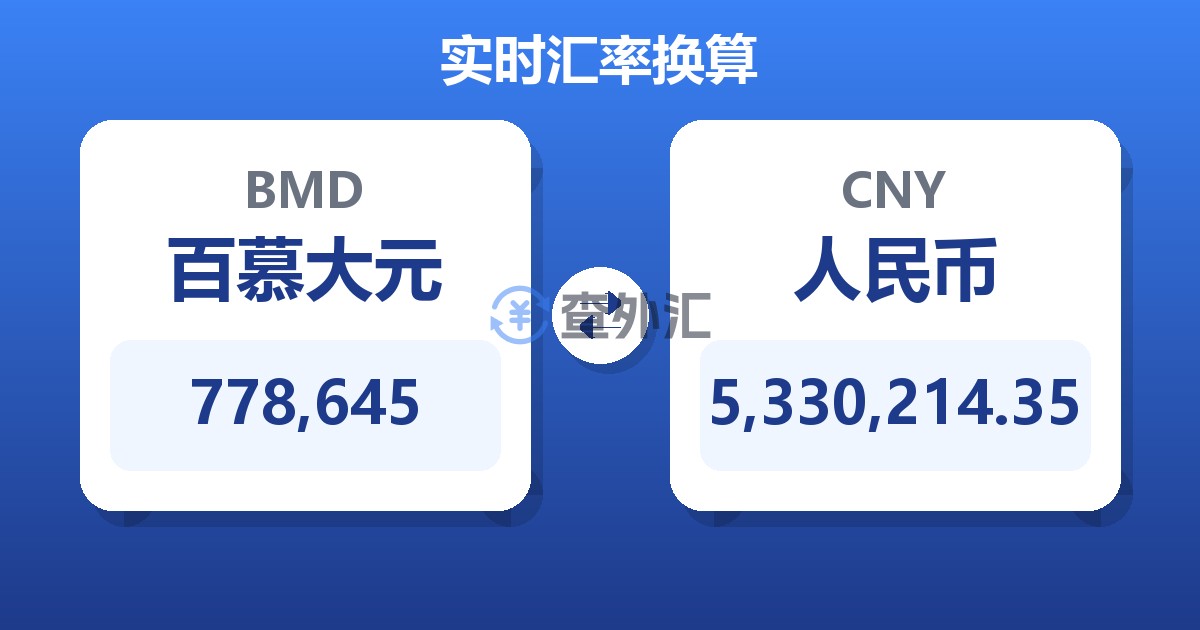 778,645百慕大元兑人民币