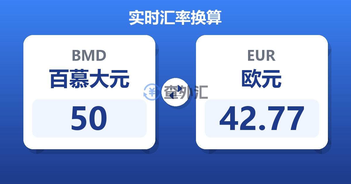 50百慕大元兑欧元