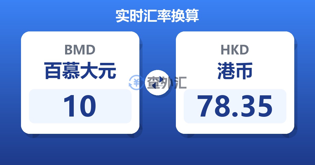 10百慕大元兑港币