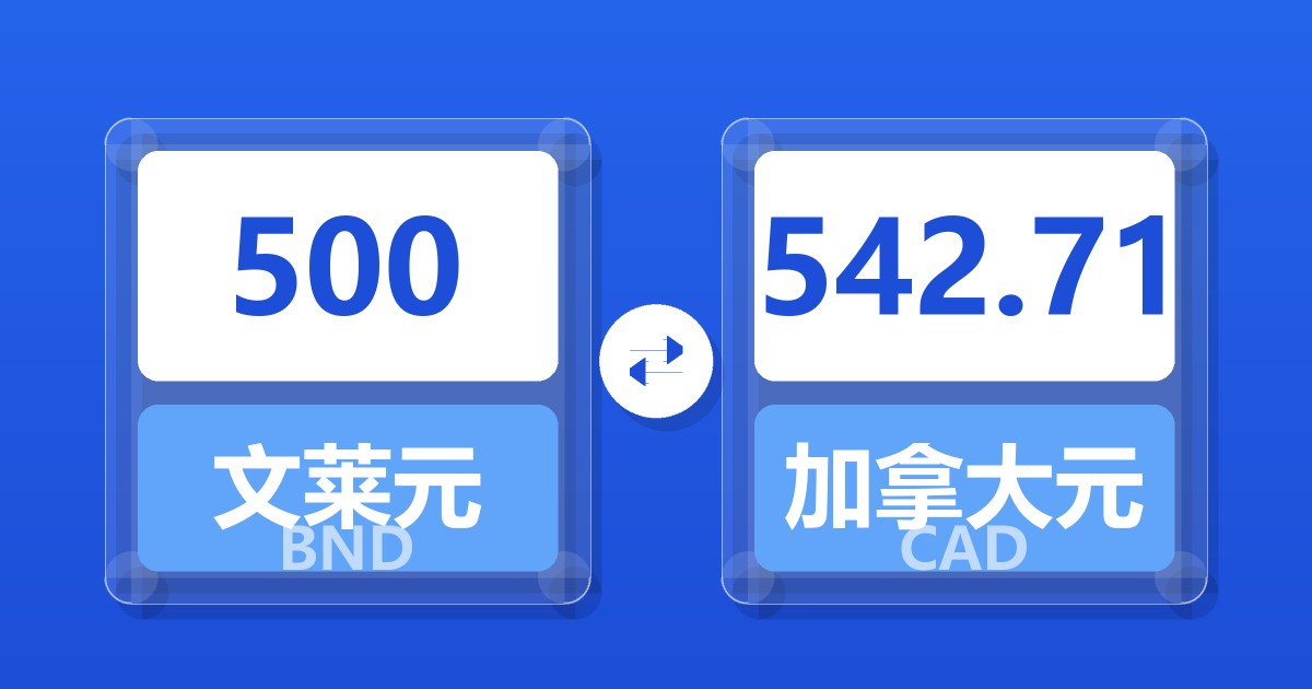 500文莱元兑加拿大元