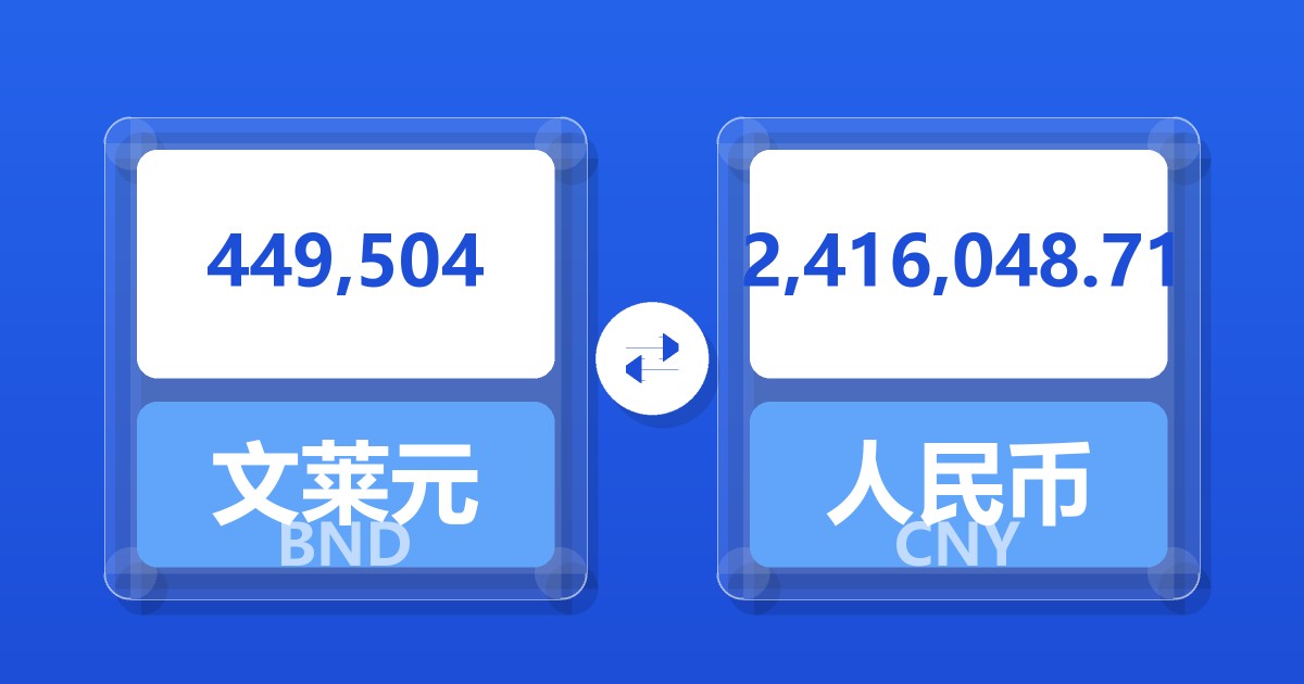 449,504文莱元兑人民币