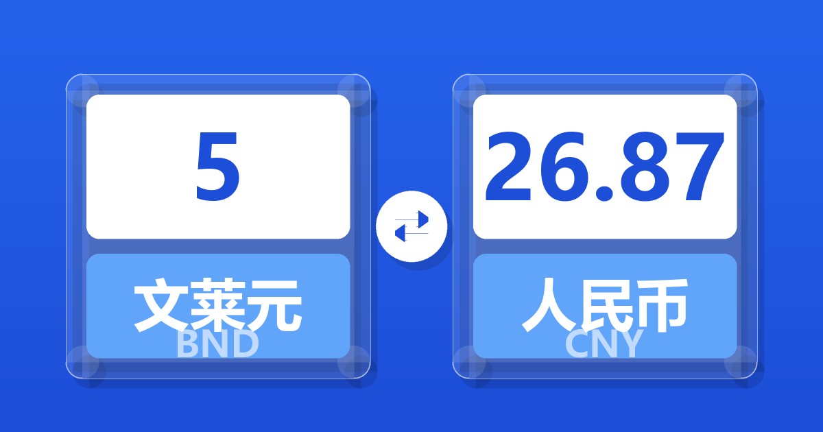 5文莱元兑人民币