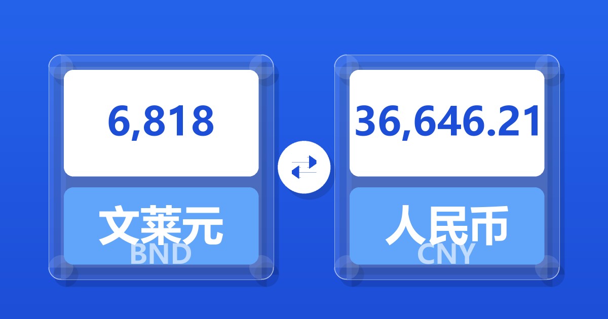 6,818文莱元兑人民币