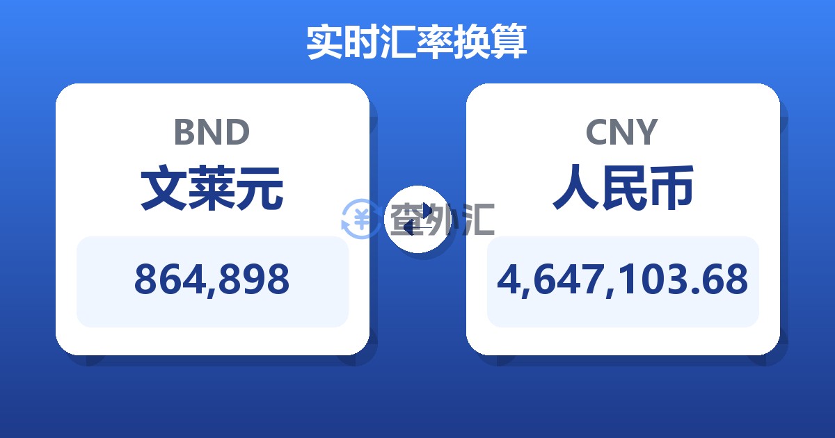 864,898文莱元兑人民币