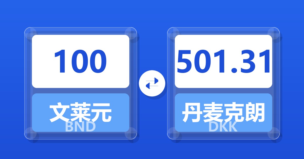 100文莱元兑丹麦克朗