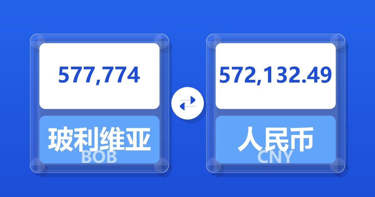 577,774玻利维亚诺兑人民币