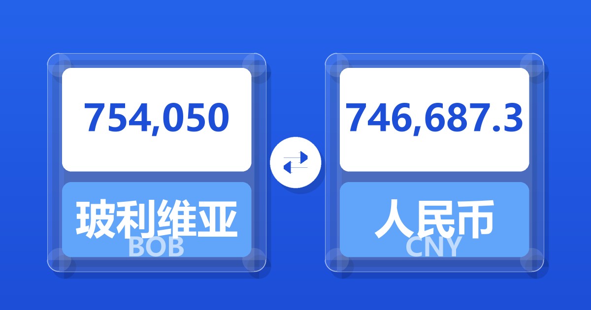 754,050玻利维亚诺兑人民币