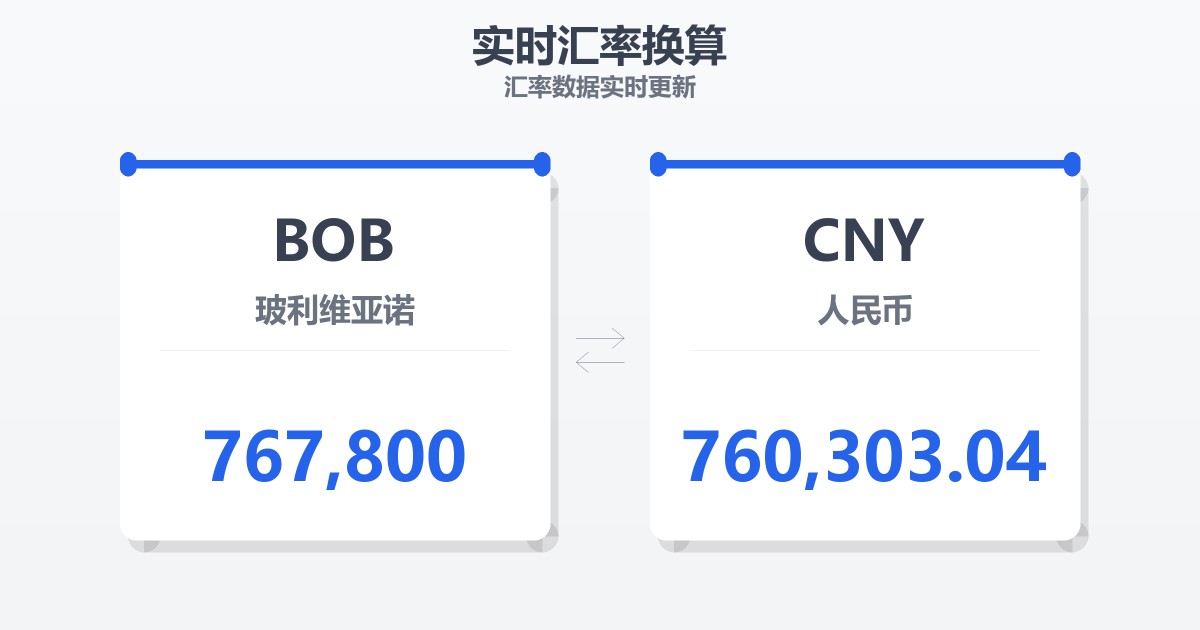 767,800玻利维亚诺兑人民币