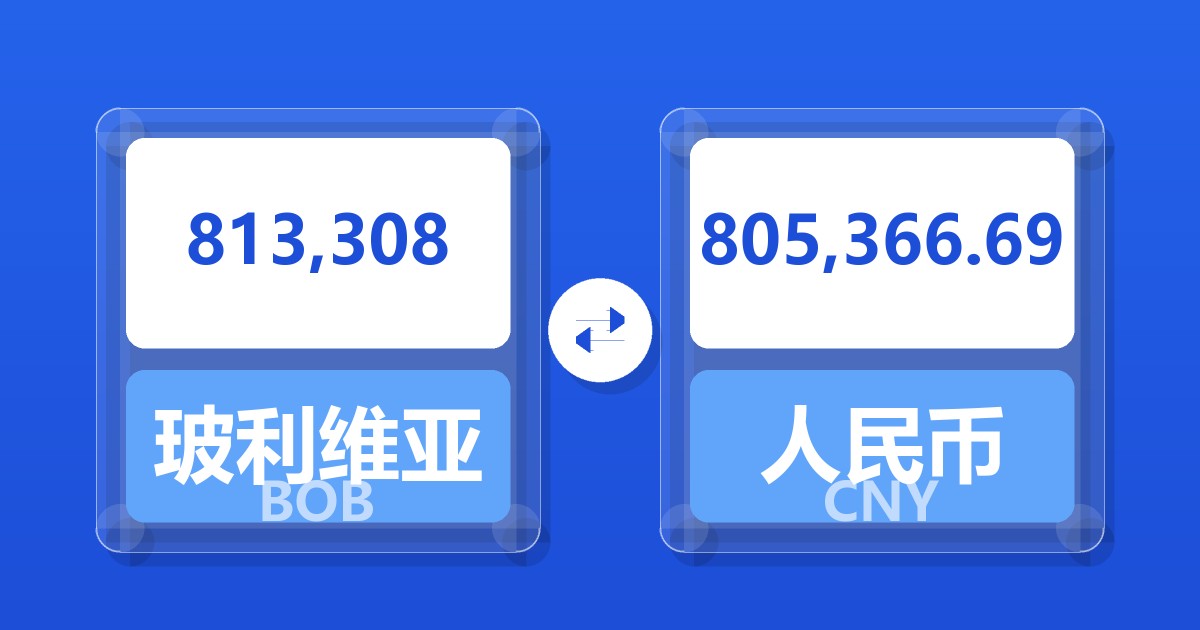 813,308玻利维亚诺兑人民币