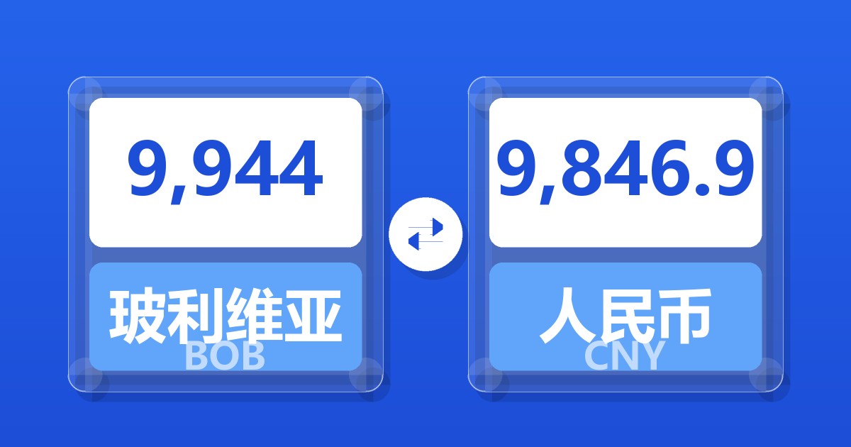 9,944玻利维亚诺兑人民币