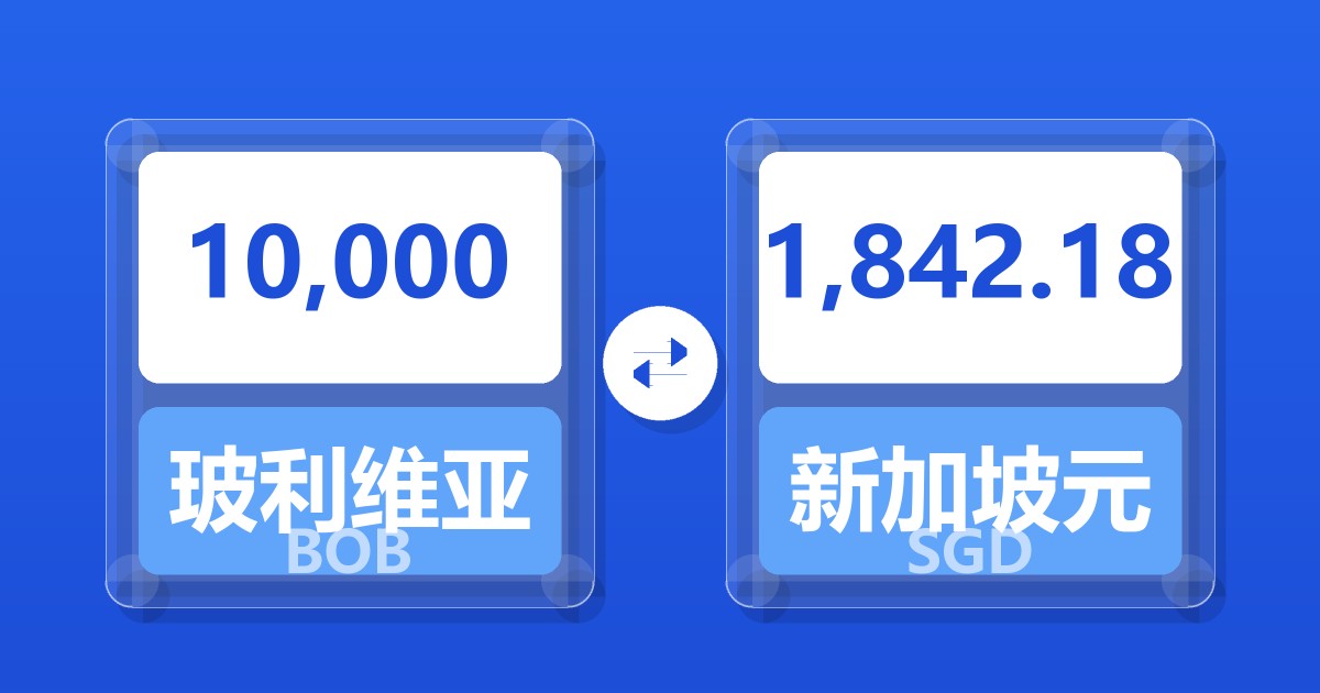 10,000玻利维亚诺兑新加坡元