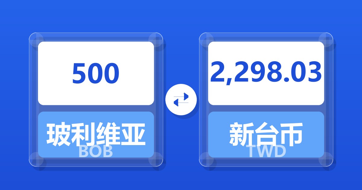 500玻利维亚诺兑新台币