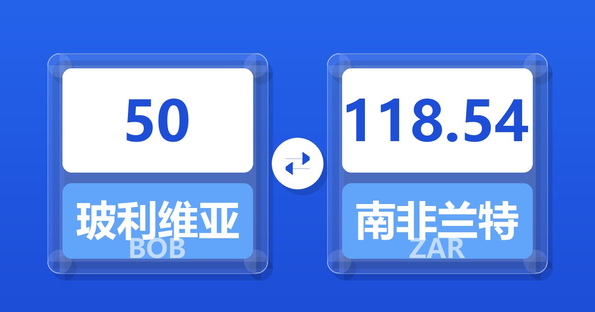 50玻利维亚诺兑南非兰特