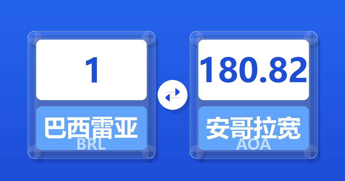 1巴西雷亚尔兑安哥拉宽扎