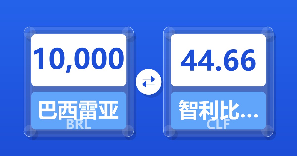 10,000巴西雷亚尔兑智利比索（UF）