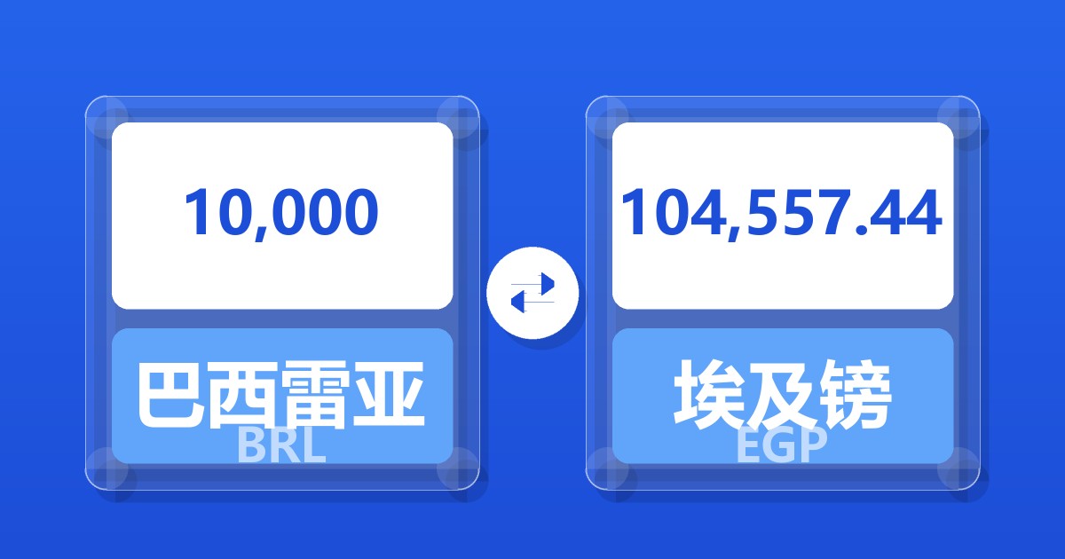 10,000巴西雷亚尔兑埃及镑