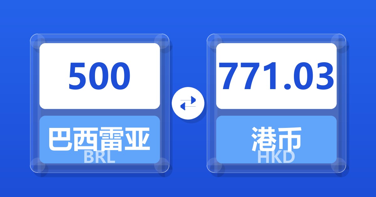 500巴西雷亚尔兑港币