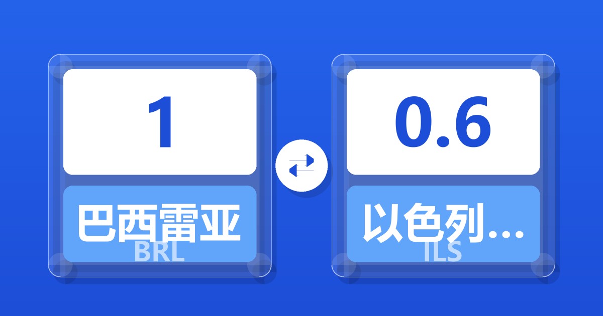 1巴西雷亚尔兑以色列新谢克尔