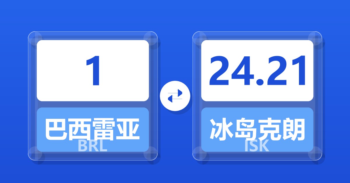 1巴西雷亚尔兑冰岛克朗