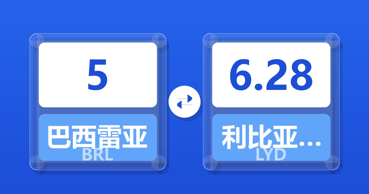 5巴西雷亚尔兑利比亚第纳尔