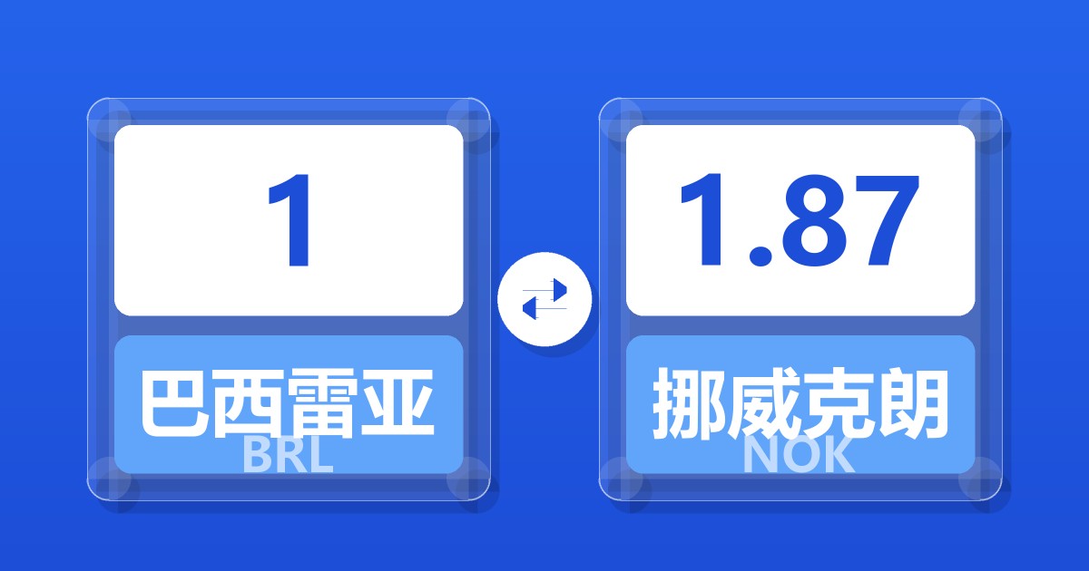 1巴西雷亚尔兑挪威克朗