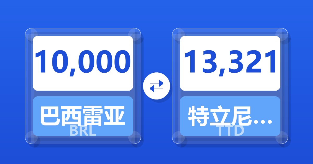 10,000巴西雷亚尔兑特立尼达和多巴哥元