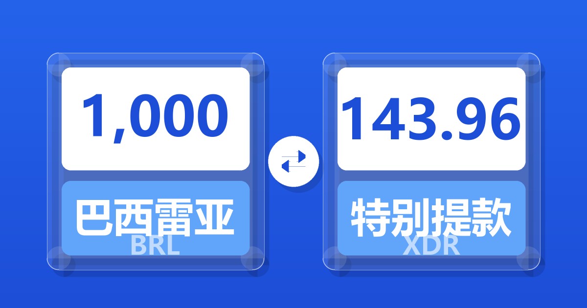 1,000巴西雷亚尔兑特别提款权