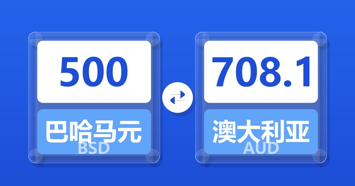 500巴哈马元兑澳大利亚元