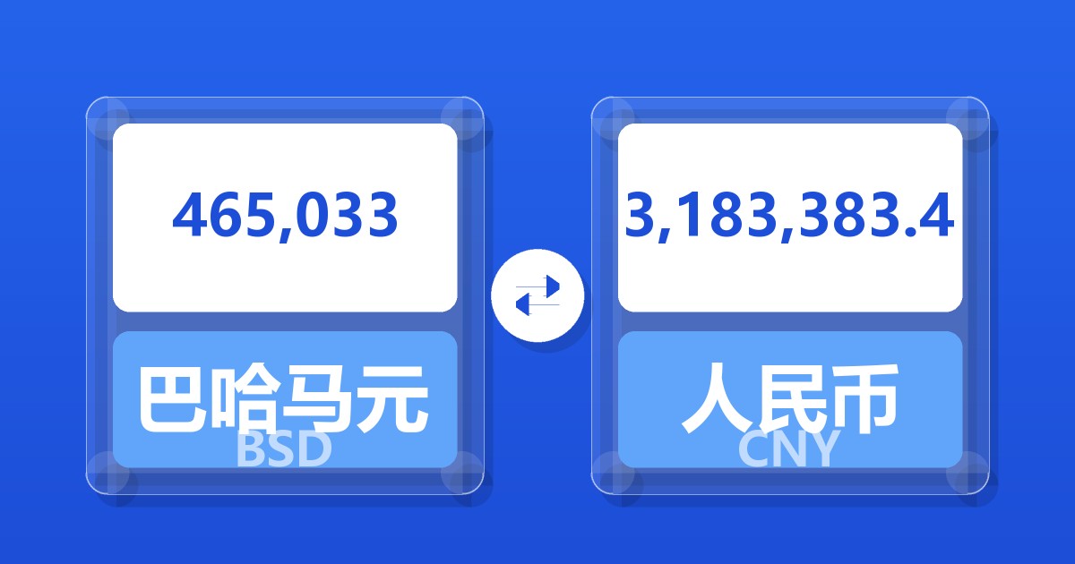 465,033巴哈马元兑人民币