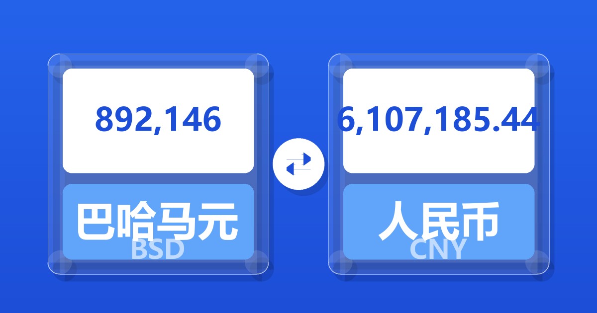892,146巴哈马元兑人民币