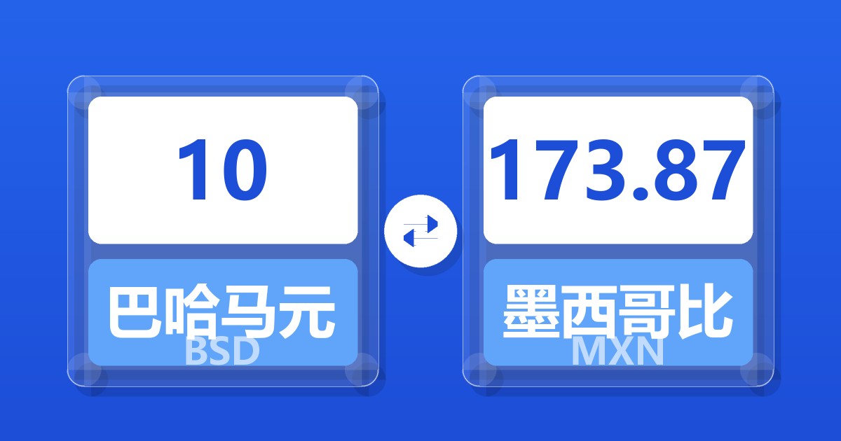 10巴哈马元兑墨西哥比索