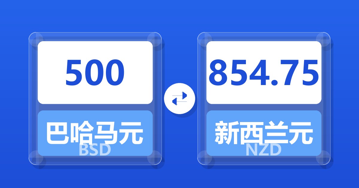500巴哈马元兑新西兰元