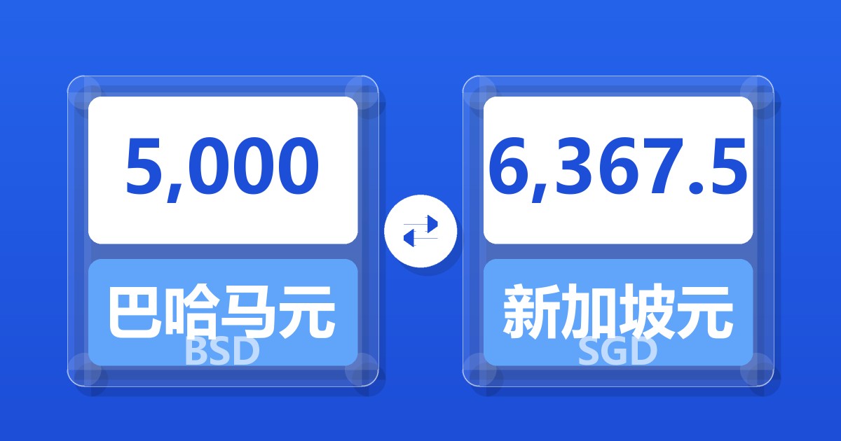 5,000巴哈马元兑新加坡元