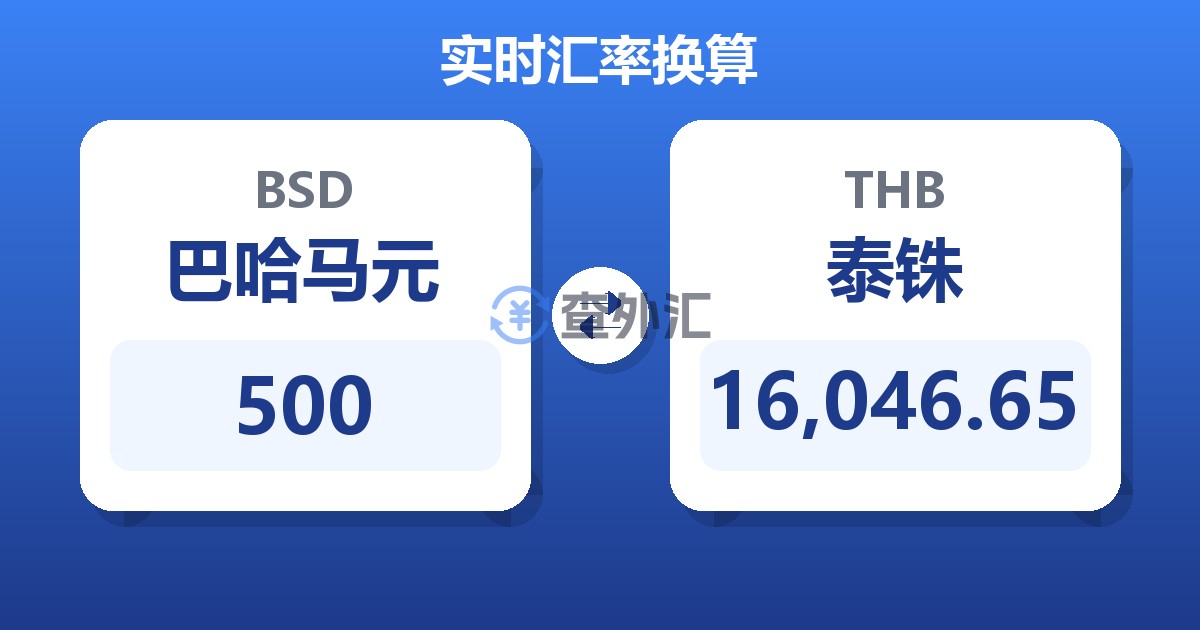 500巴哈马元兑泰铢