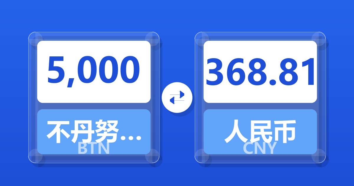 5,000不丹努尔特鲁姆兑人民币