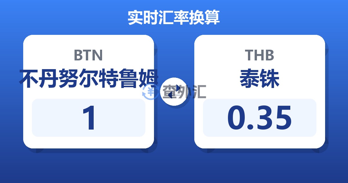 不丹努尔特鲁姆对泰铢汇率换算器