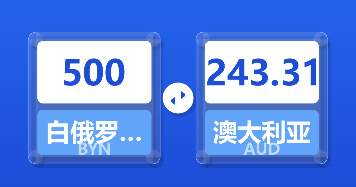 500白俄罗斯卢布兑澳大利亚元