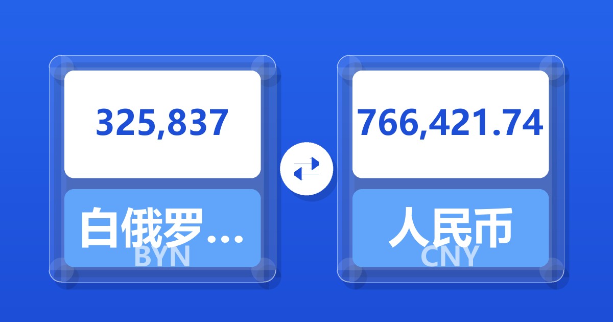 325,837白俄罗斯卢布兑人民币