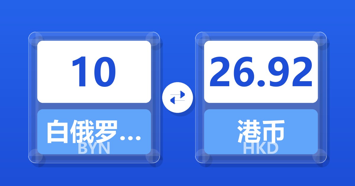 10白俄罗斯卢布兑港币