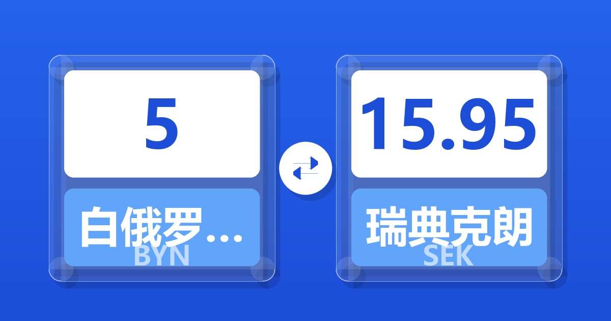 5白俄罗斯卢布兑瑞典克朗